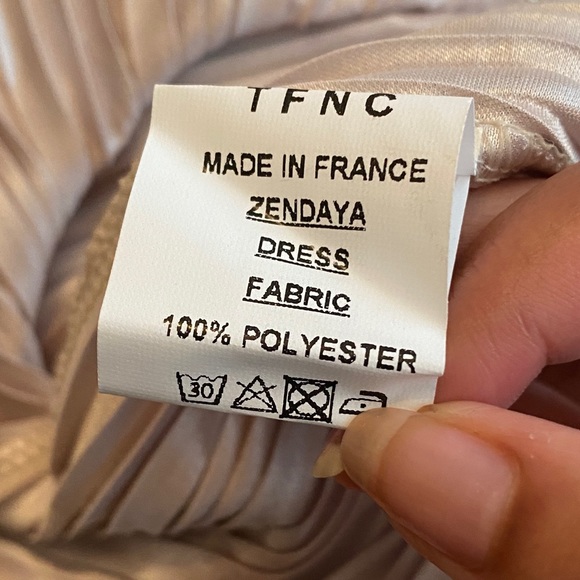 TFNC London Lace & Beads Pink Zendaya Metallic Pleated Mini Dress - Picture 7 of 7